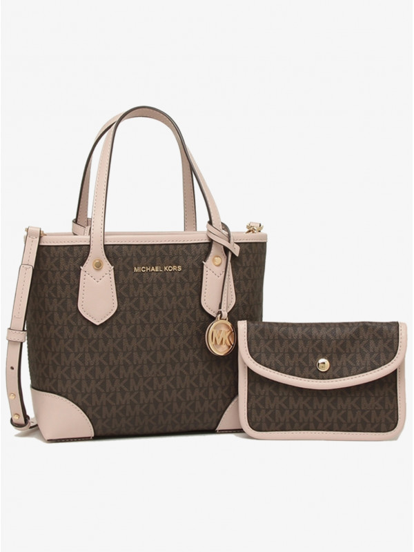Сумка Michael Kors Eva 30F9GV0T1B BRN / SFTPINK Small Сумка Michael Kors Eva 30F9GV0T1B BRN / SFTPINK Small